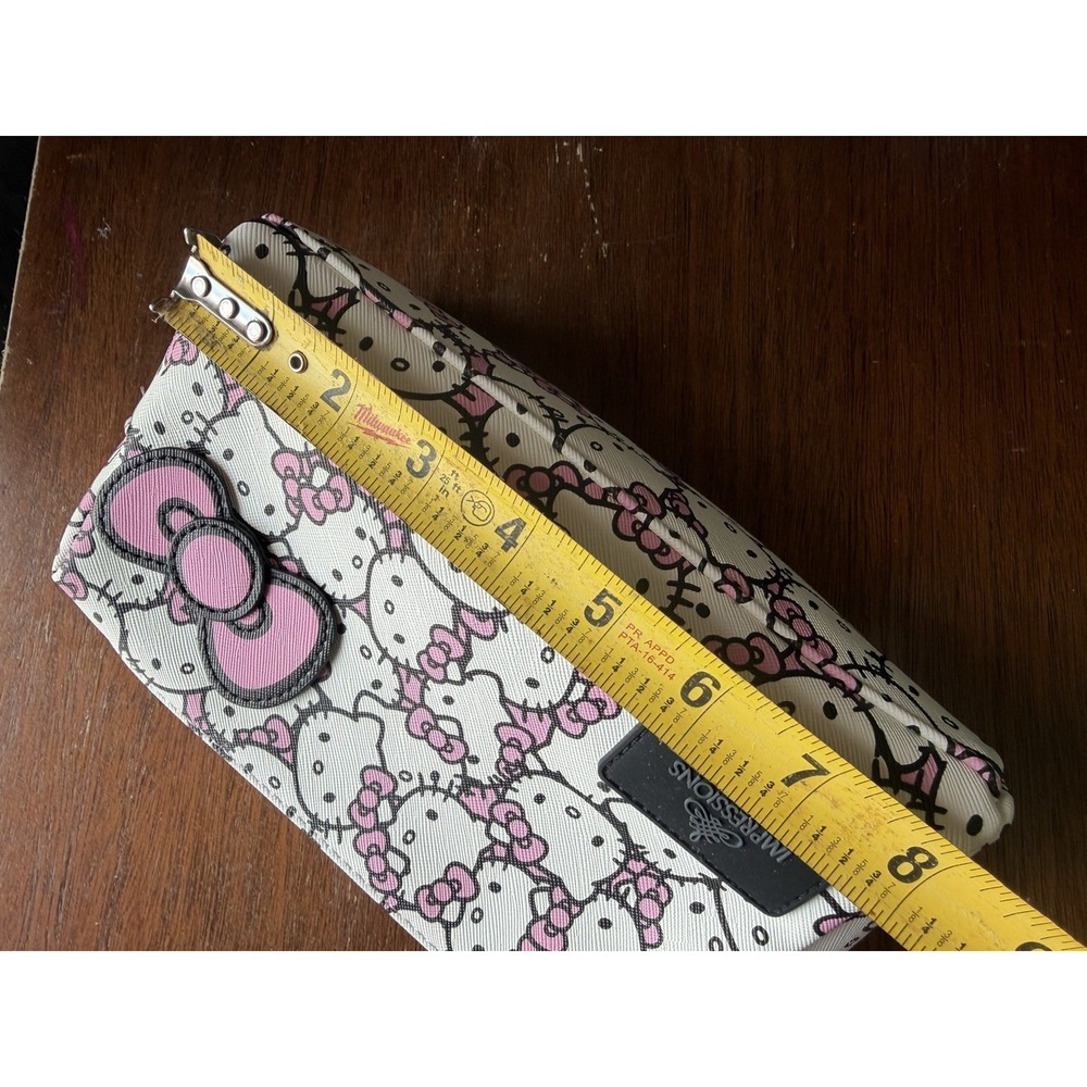 HELLO KITTY Impressions Vanity Cosmetic Pouch NWT White With Bows - Picture 6 of 10